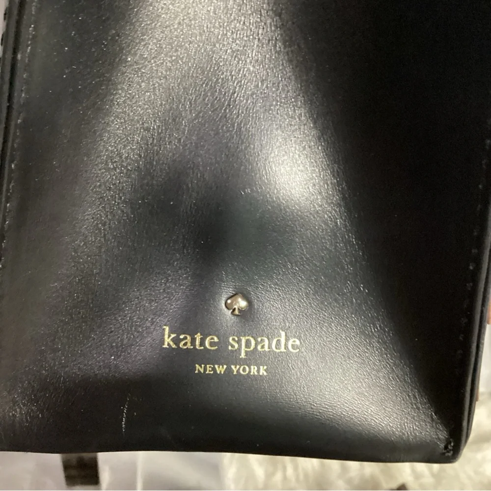 Kate Spade Wise Quinn Metallic Owl Leather Tote Shoulder Bag Ultra Rare